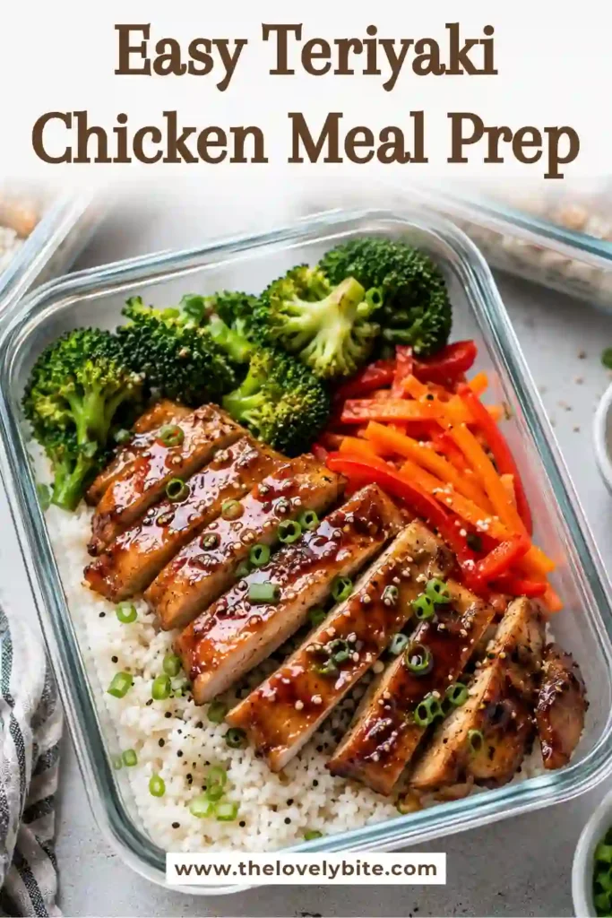 Balanced Teriyaki Chicken Meal Prep bowls filled with tender chicken, rice, and vibrant broccoli. A simple make-ahead meal with homemade teriyaki sauce.