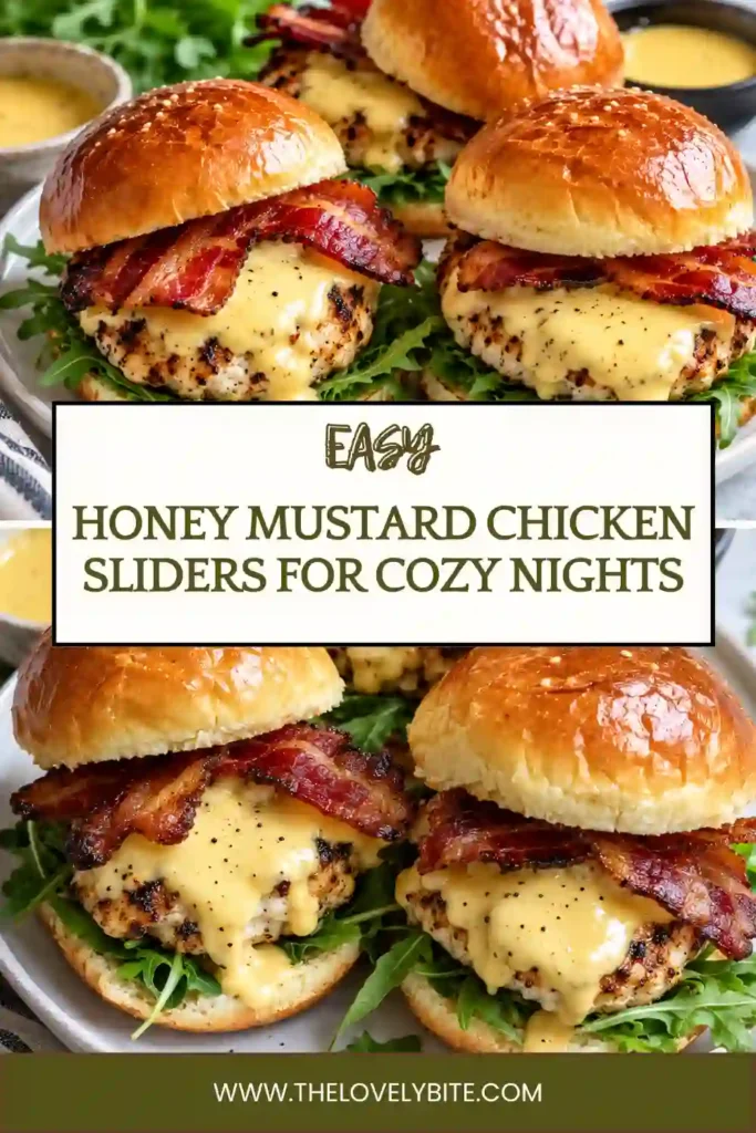 Easy BLT chicken sliders featuring honey mustard chicken, melted Pepper Jack cheese, turkey bacon, avocado, and cherry tomatoes. The sliders are served warm for an easy family meal.