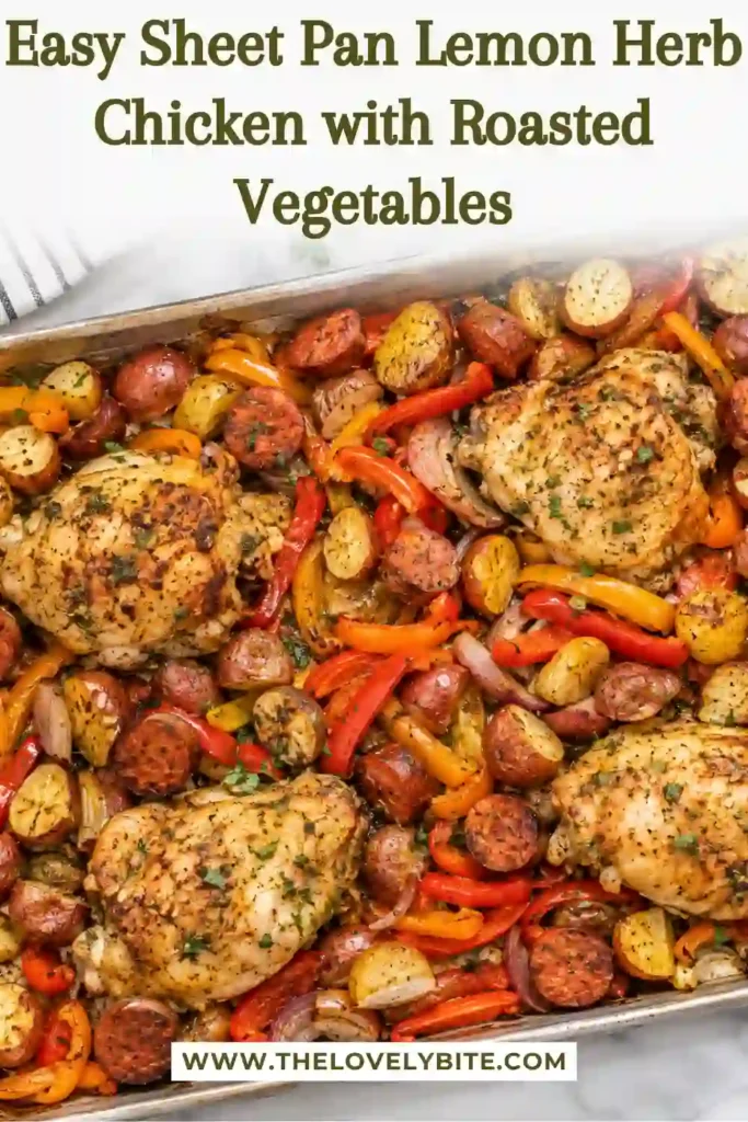 Golden, crispy-skinned lemon garlic chicken thighs seasoned with rosemary, thyme, and fresh lemon zest. These oven roasted chicken thighs are juicy inside with a beautifully caramelized exterior.