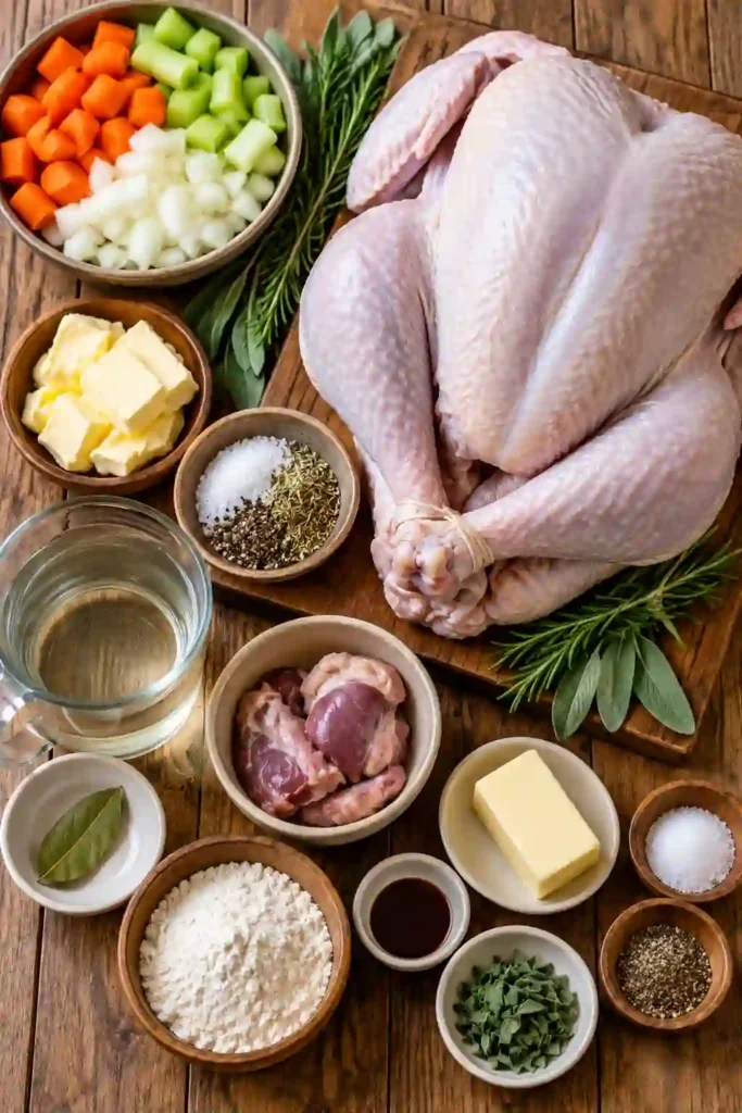 Sliced Roast Turkey and Gravy with tender white meat, crisp golden skin, and savory homemade gravy. Fresh herbs add color to this comforting turkey dinner.